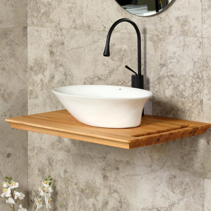 Lena EH-4610MB Tezgah Üstü Porselen Lavabo