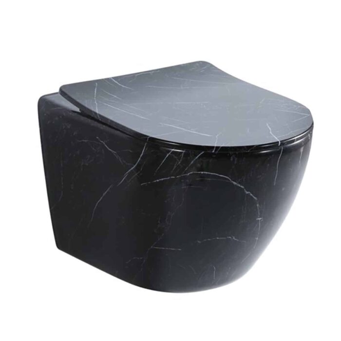 Lena ET-501M5 Siyah Mermer Desenli Klozet - ET-501M5 - Asma Klozet - 1