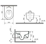 Lena ET-501M5 Siyah Mermer Desenli Klozet