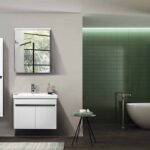 Bagnora PERGE 65 cm Banyo Dolabı - Beyaz/Antrasit (Boy Dolaplı)