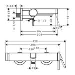 Hansgrohe Finoris Banyo Bataryası Aplike Montaj Krom