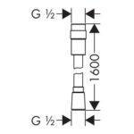 Hansgrohe Isıflex Duş Hortumu 160 cm Hacim Kontrolü ile