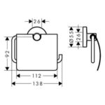 Hansgrohe Logis Universal Tuvalet Kağıtlığı Kapaklı - 41723000 - Tuvalet Kağıtlık - 2