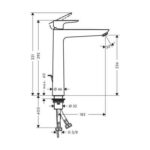 Hansgrohe Talis E 240 Yüksek Lavabo Bataryası Mat Bronz Gider Seti Dahil - 71716140 - Yüksek Lavabo Bataryası - 2