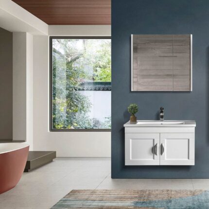 Bagnora Alaçatı 65 cm Beyaz Banyo Dolabı (Boy Dolapsız)