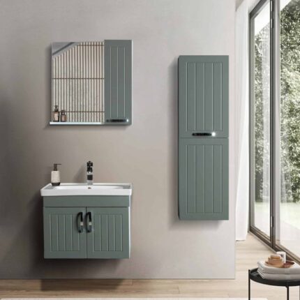 Bagnora Alya 55 cm Antrasit Banyo Dolabı (Boy Dolapsız)