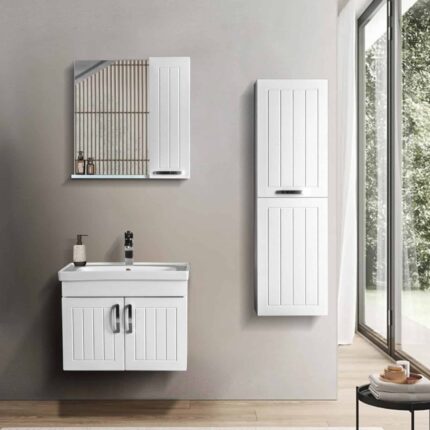 Bagnora Alya 55 cm Beyaz Banyo Dolabı (Boy Dolapsız)