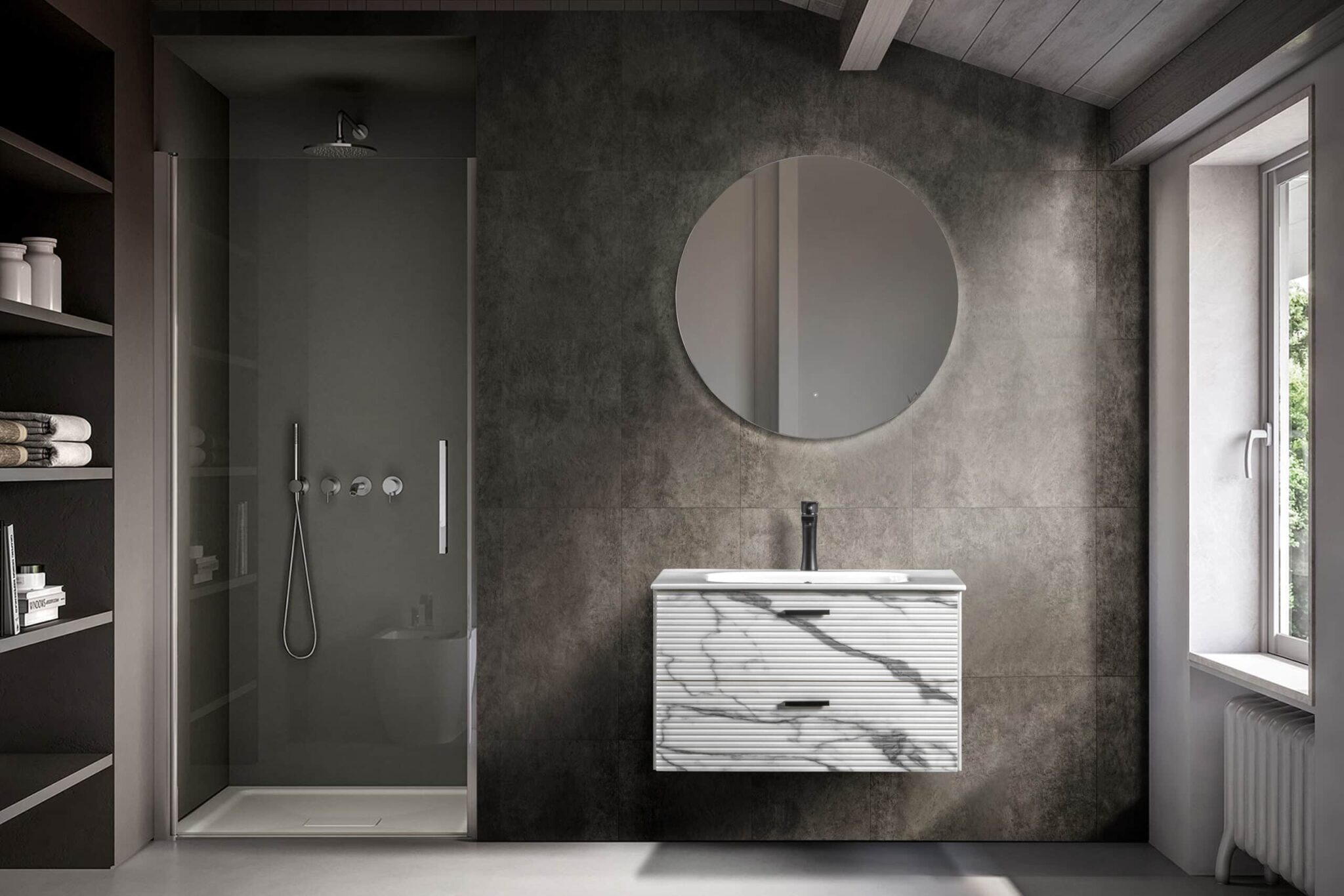 Bagnora Carrara 80 cm Banyo Dolabı (Boy Dolapsız) Bagnora Carrara 80 cm Banyo Dolabı (Boy Dolapsız)