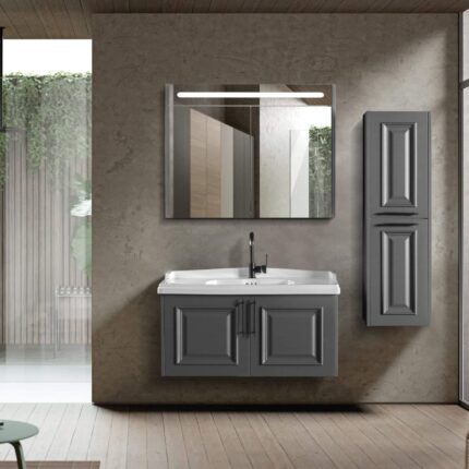 Bagnora Fiona 100 cm Gri Banyo Dolabı (Boy Dolapsız)