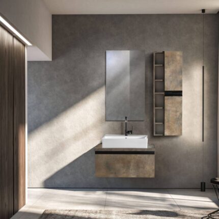 Bagnora Retro 85 cm Ahşap Banyo Dolabı (Boy Dolapsız)