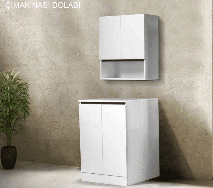 Bagnora Çamaşır Makinesi Dolabı 70 cm Beyaz Bagnora Çamaşır Makinesi Dolabı 70 cm Beyaz