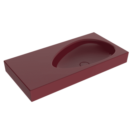 Bocchi Etna Etajerli Lavabo 90 cm Parlak Burgonya Bordosu - 1115-072-0125 - Etajerli Lavabo