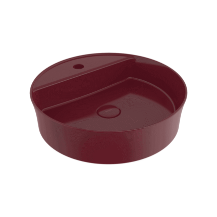 Bocchi Sottile Slim Line Tezgah Üstü Lavabo 45 cm Parlak Burgonya Bordosu