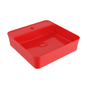 Bocchi Sottile Slim Line Tezgah Üstü Lavabo 45x45 cm Parlak Kırmızı