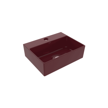 Bocchi Sottile Slim Line Tezgah Üstü Lavabo 30x24 cm Parlak Burgonya Bordosu - 1470-072-0126 - Tezgah Üstü Lavabo