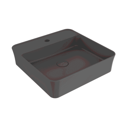 Bocchi Sottile Slim Line Tezgah Üstü Lavabo 45x45 cm Mat Antrasit - 1598-020-0126 - Tezgah Üstü Lavabo