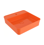 Bocchi Sottile Slim Line Tezgah Üstü Lavabo 45x45 cm Parlak Turuncu - 1598-012-0126 - Tezgah Üstü Lavabo