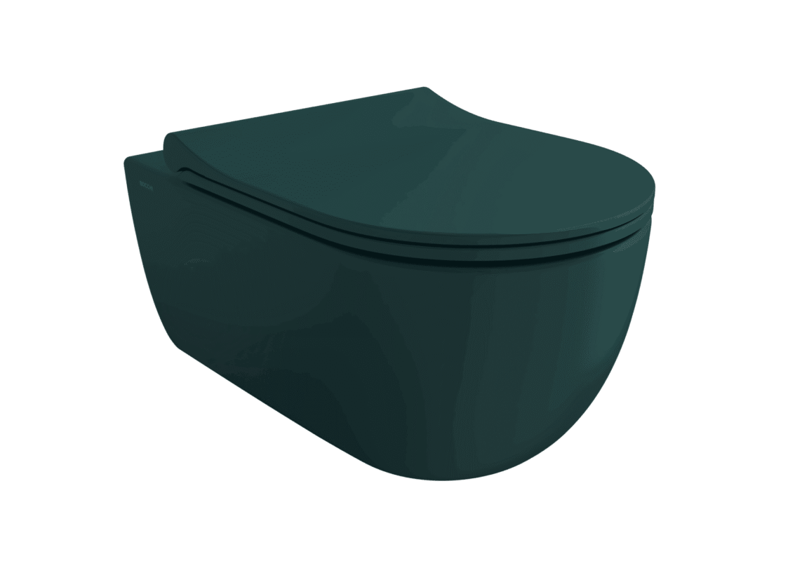 Bocchi V-Tondo Rimless Gizli Taharet Girişli Asma Klozet Mat Petrol Mavisi - 1416-071-0128 - Asma Klozet