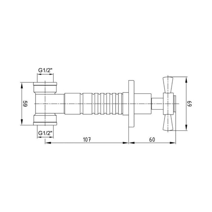 ECA Ankastre Ara Kesme Valfi