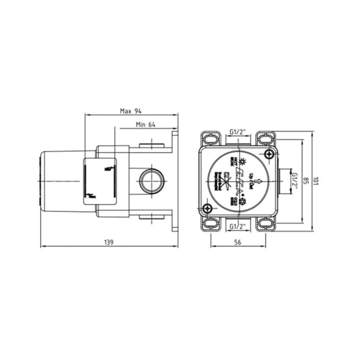 ECA Ankastre Duş Bataryası Sıva Altı Grubu