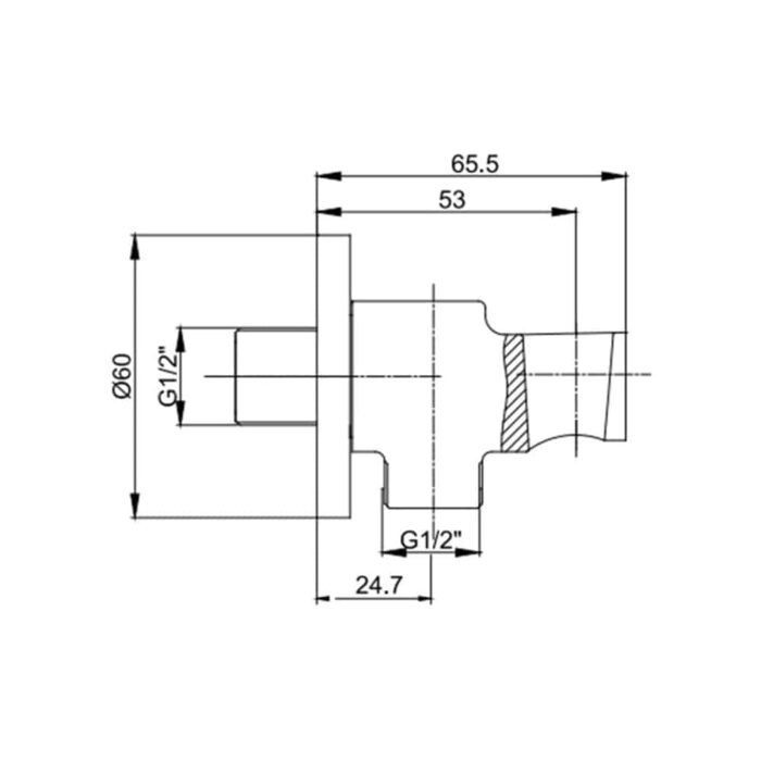 ECA Askılı El Duşu Çıkış Dirseği - 102199603 - Duş Çıkış Dirseği - 1