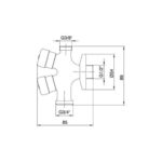 ECA Çift Çıkışlı Ara Musluk - 102111116 - Ara Musluk - 1