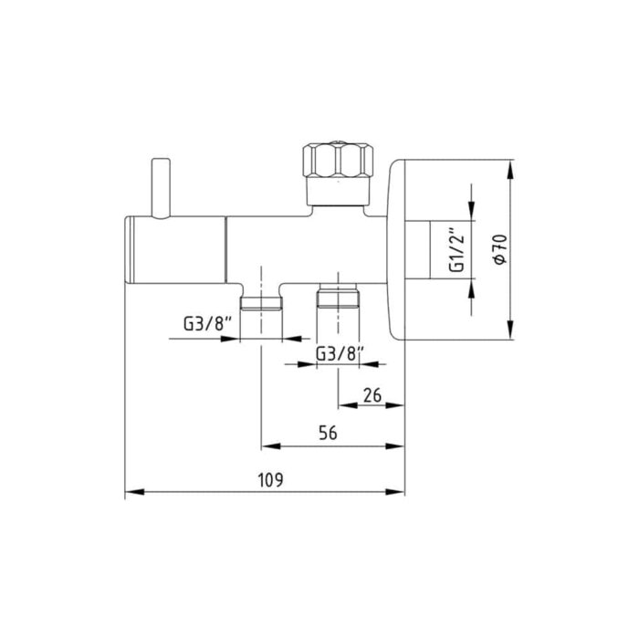 ECA Çift Çıkışlı Taharet Musluğu - 102111091 - Tahret Muslukları - 1