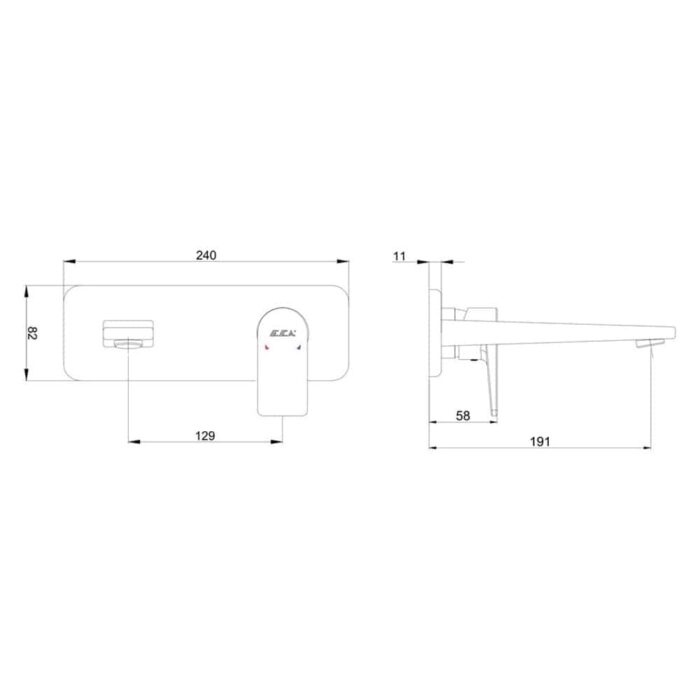ECA Dalia Rozetli Ankastre Lavabo Bataryası - 102167612-K - Ankastre Lavabo Bataryası - 2