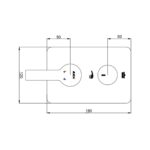 ECA Delta Çift Yollu Ankastre Duş Bataryası - 102167207-KDE - Ankastre Duş Bataryası - 1