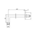 ECA Duvardan 35 cm Köşe Form Dirsek - 102126699 - Duş Çıkış Dirseği - 1