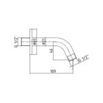 ECA Duvardan Kısa Duş Başlığı Dirseği - 102126650 - Duş Çıkış Dirseği - 1