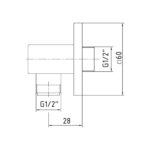 ECA Elegant Duş Dirseği Altın - 102826388 - Duş Çıkış Dirseği - 1