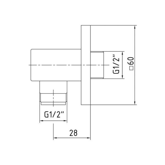 ECA Elegant Duş Dirseği Altın - 102826388 - Duş Çıkış Dirseği - 1