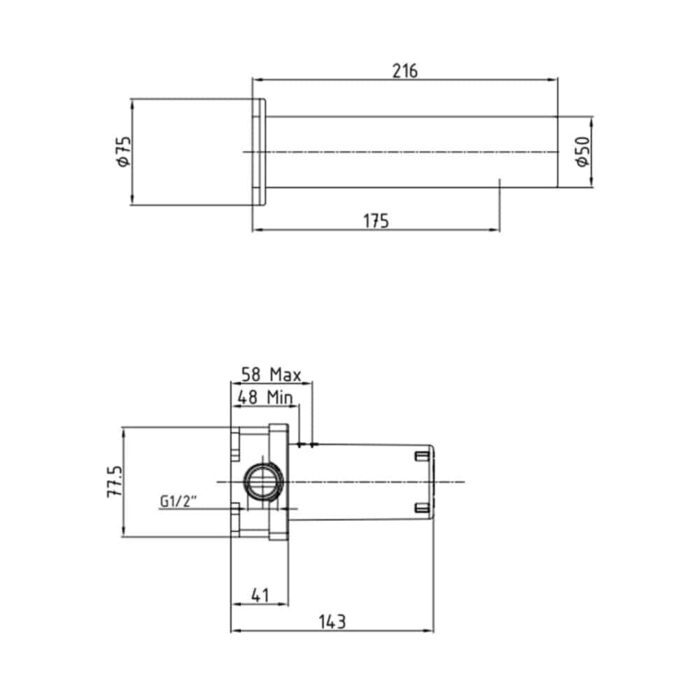 ECA Fotoselli Pilli Ankastre Lavabo Bataryası - 108105001 - Ankastre Lavabo Bataryası - 1