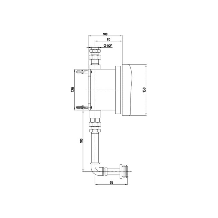 ECA Fotoselli Pisuvar Musluğu, Elektrikli, Sıva Altı - 102111074 - Musluk - 1