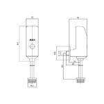 ECA Fotoselli Pisuvar Musluğu, Pilli - 108111001 - Musluk - 1