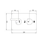 ECA İcon İki Yollu Ankastre Duş Bataryası - 102167201H-KDE - Ankastre Duş Bataryası - 1