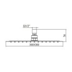 ECA İnce Kare Tepe Duşu - 102145013 - Tepe Duşları - 1