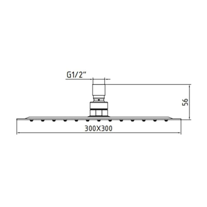ECA İnce Kare Tepe Duşu - 102145013 - Tepe Duşları - 1