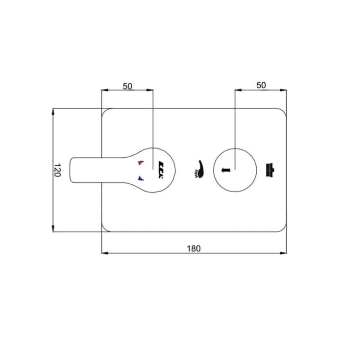 ECA Luna Çift Yollu Ankastre Duş Bataryası