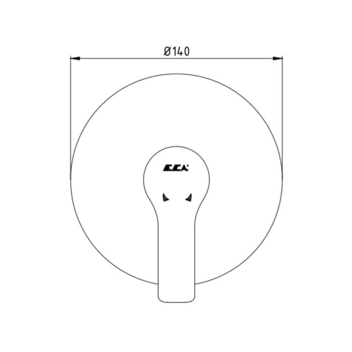 ECA Luna Altın Ankastre Duş Bataryası - 102867106-Y - Ankastre Duş Bataryası - 1