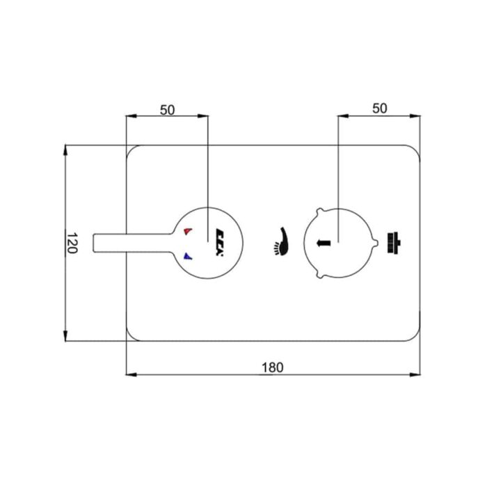 ECA Mina Çift Yollu Ankastre Duş Bataryası
