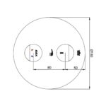 ECA Myra Çift Yollu Ankastre Duş Bataryası