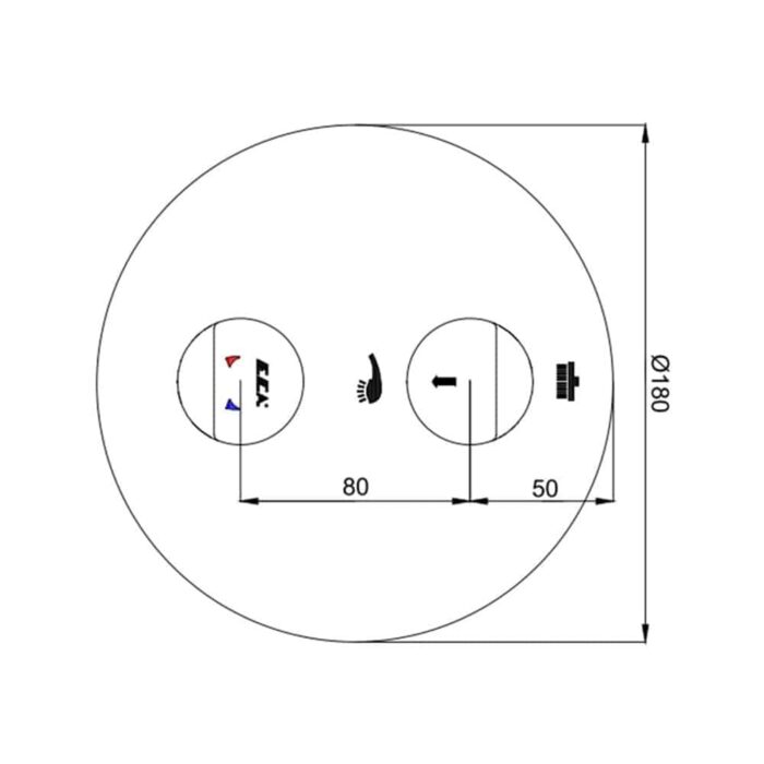 ECA Myra Çift Yollu Ankastre Duş Bataryası