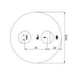 ECA Myra Mat Beyaz Çift Yollu Ankastre Duş Bataryası