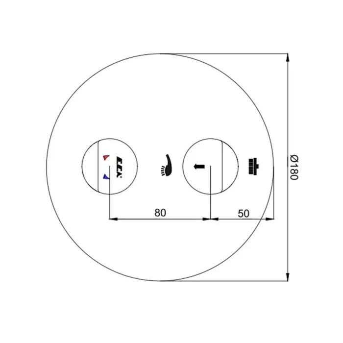 ECA Myra Mat Beyaz Çift Yollu Ankastre Duş Bataryası - 102167203C4-YDE - Ankastre Duş Bataryası - 1