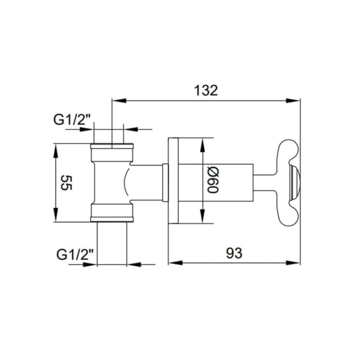 ECA Neo Klasik Ara Kesme Valfi - 102151009 - Ara Musluk - 1