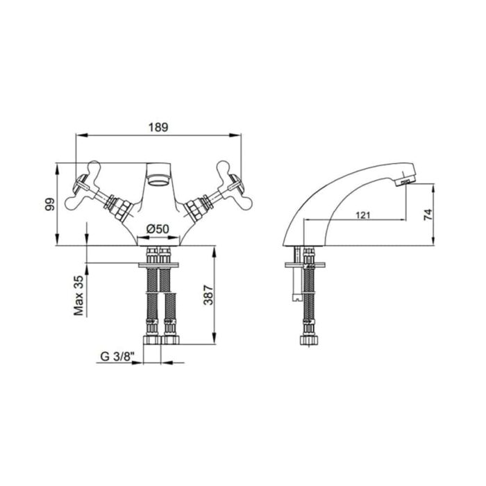 ECA Neo Klasik Lavabo Bataryası - 102108351 - Lavabo Bataryası - 1