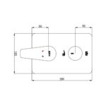 ECA Niobe Çift Yollu Ankastre Duş Bataryası - 102167213-KDE - Ankastre Duş Bataryası - 1