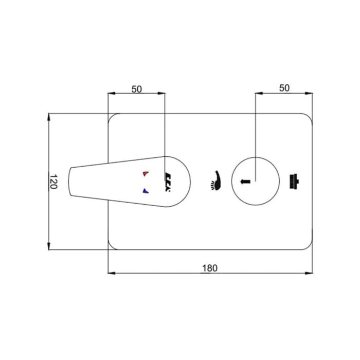 ECA Niobe Çift Yollu Ankastre Duş Bataryası - 102167213-KDE - Ankastre Duş Bataryası - 1